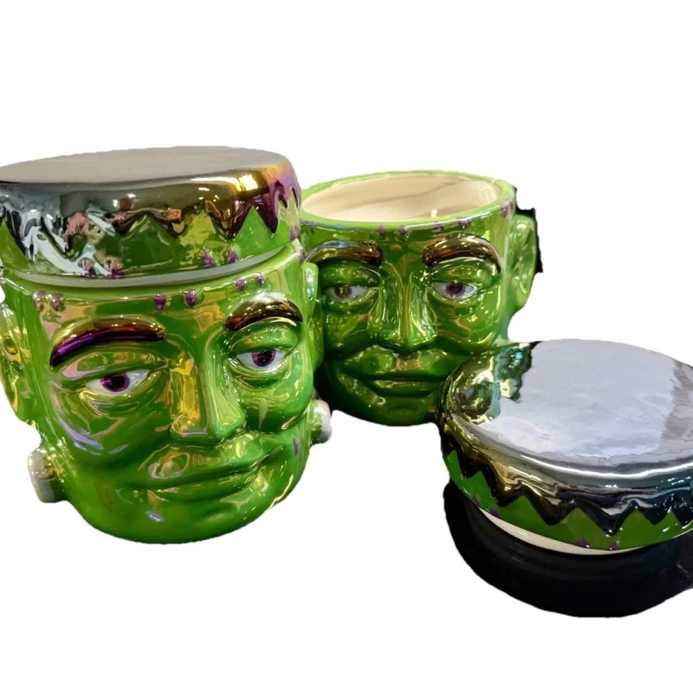 LAST ONE! NEW MARTHA STEWART Iridescent FRANKENSTEIN Halloween Candle - Picture 7 of 8